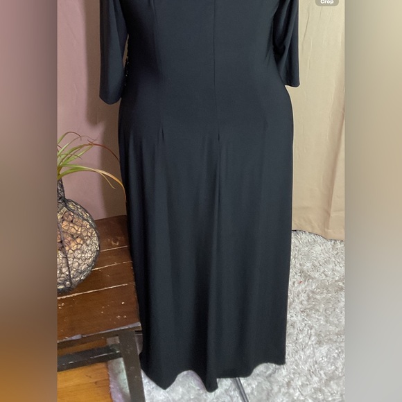 R&M Richards Black 3/4” Sleeve Sequin Dress - Picture 10 of 14